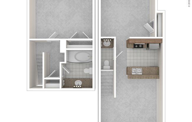 1 bed, 1.5 baths, 860 sqft, $1,081