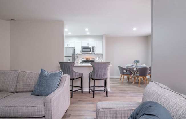 The Residence at Christopher Wren apartments spacious apartment home with eat-in kitchen and open-concept living room