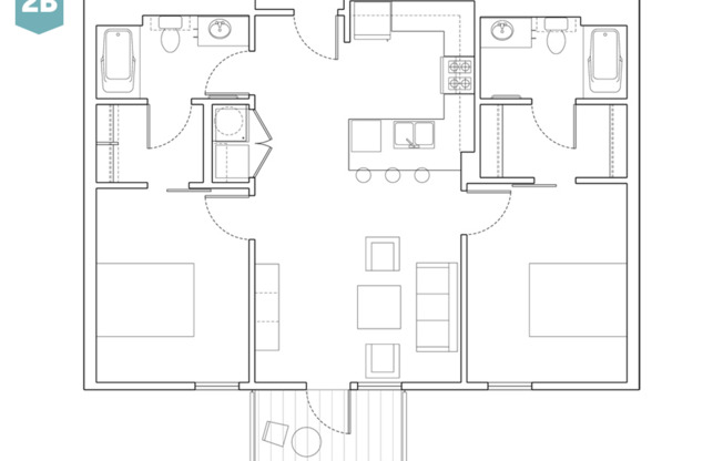 2 beds, 2 baths, 950 sqft, $1,550, Unit 142