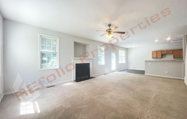 Great News! Application Fee will be credited towards your first month's rent upon lease signing. Wonderful 4 Bedroom 2.5 Bath, With Fresh Paint and New SS Appliances, 2 Car-Garage Home with Deck in Cul-de-sac @ Taylors Creek, Raleigh, Available Now!