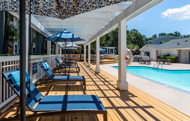 Poolside Lounge Area at St. Andrews Reserve, Wilmington, NC