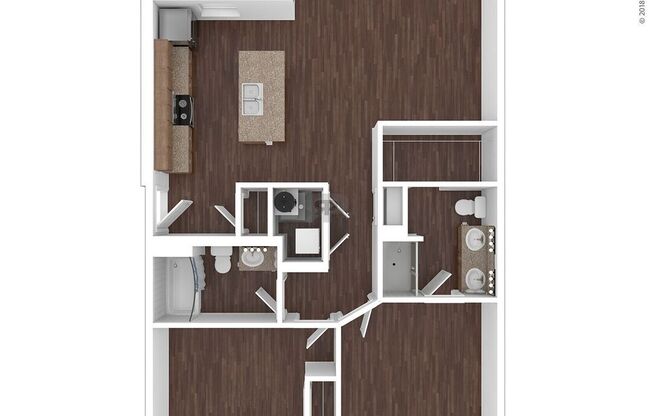2 beds, 2 baths, 1,011 sqft, $1,674