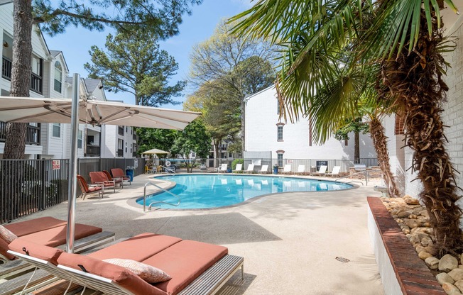 Pool with lounge chairs