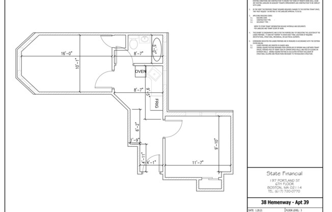 1 bed, 1 bath, $3,700, Unit 39