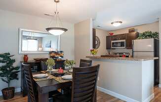 dining room table and breakfast bar