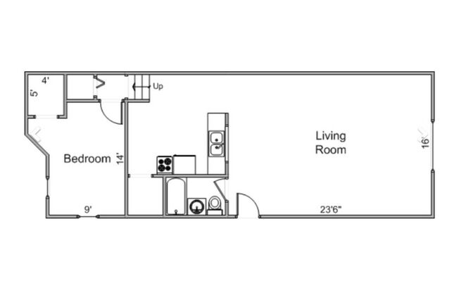 1 bed, 1 bath, 528 sqft, $1,250