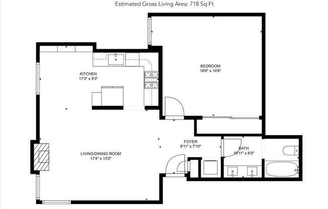 1 bed, 1 bath, 718 sqft, $2,750, Unit 319