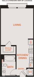 Studio, 1 bath, 578 sqft, $2,720