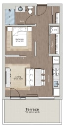 Studio, 1 bath, 534 sqft, $2,313