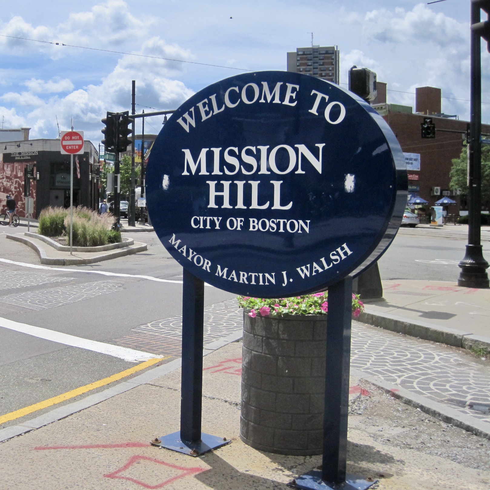 Mission Hill Sign on Tremont Street