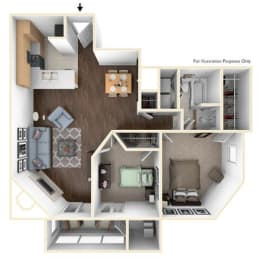 2 beds, 1 bath, 1,142 sqft, $1,460