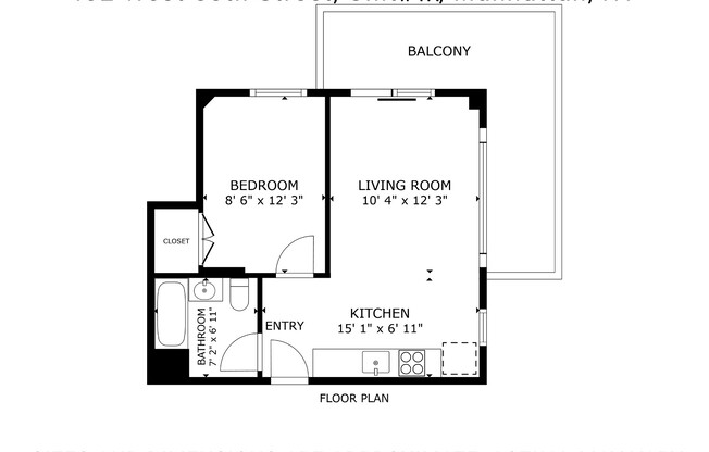 1 bed, 1 bath, $3,800, Unit 4R