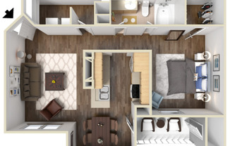 1 bed, 1 bath, 760 sqft, $1,500