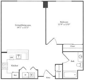 1 bed, 1 bath, 701 sqft, $3,019