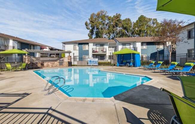 Swimming pool and pool deck