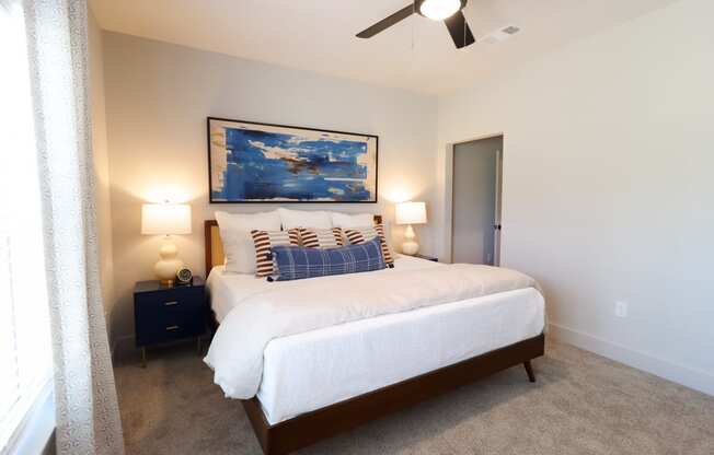 The Crest at South Point B3 Model Apartment Main Bedroom located in McDonough, GA