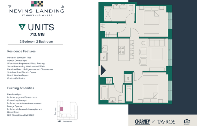 2 beds, 2 baths, $6,500, Unit 713