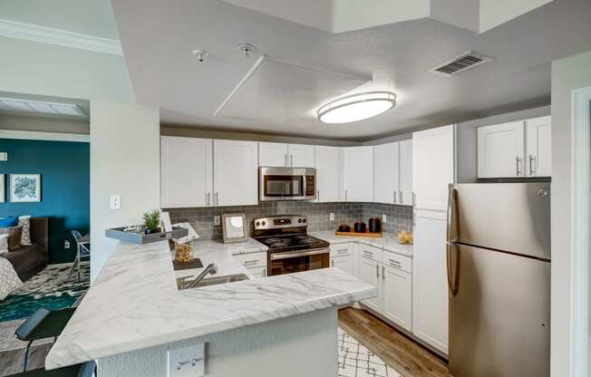 The Fletcher Model Apartment Kitchen at The Fletcher Southlands, Colorado, 80015