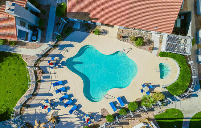 Swimming Pool Aerial View