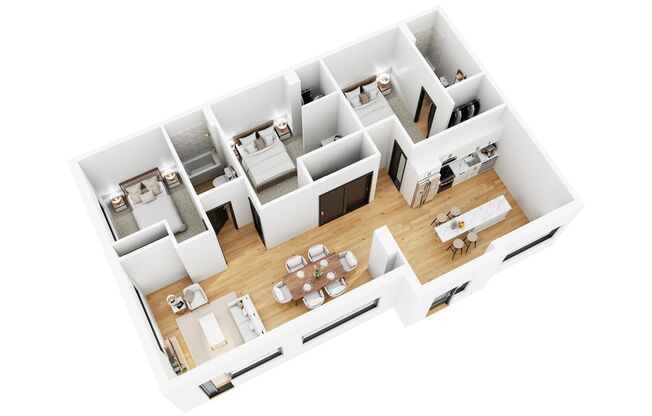 3 beds, 2 baths, 1,435 sqft, $2,350, Unit 8-109