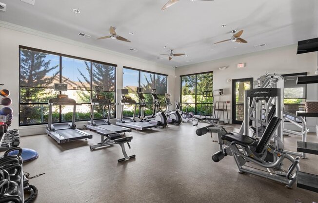 the property also has a fitness center with a treadmill and elliptical machines.