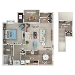 1 bed, 1 bath, 775 sqft, $1,285
