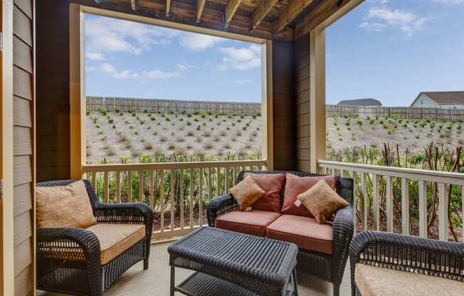 Large Balconies/Patios at Patriot Park Apartment Homes in Fayetteville, NC,28311