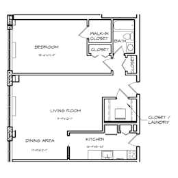 1 bed, 1 bath, 822 sqft, $1,849