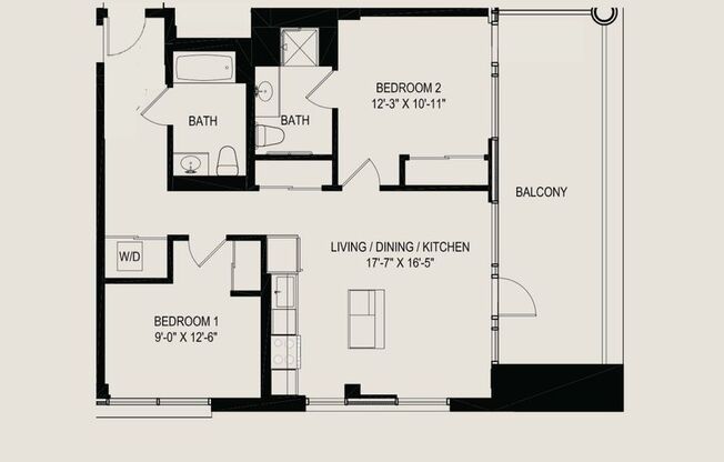 2 beds, 2 baths, 995 sqft, $3,400, Unit 810