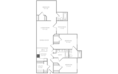 3 beds, 3 baths, 1,409 sqft, $1,395