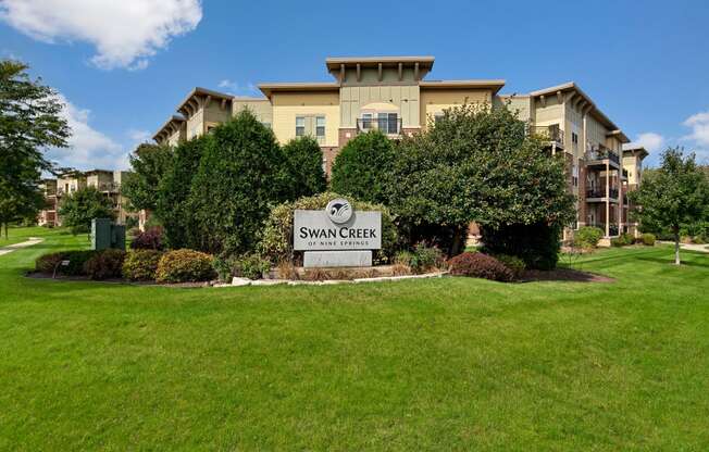 Swan Creek Exterior Signage Apartments in Fitchburg, Wisconsin