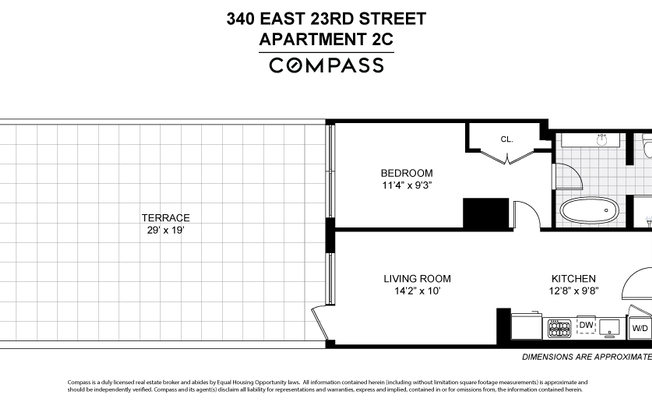 1 bed, 1 bath, $4,850, Unit 2C