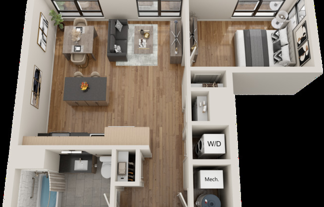 1 bed, 1 bath, 660 sqft, $2,035, Unit 302