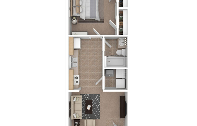 1 bed, 1 bath, 600 sqft, $960