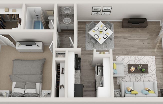 1 bed, 1 bath, 670 sqft, $670