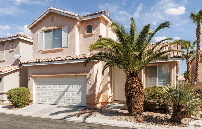Dual primary suites in Silverado Ranch gated community with pool