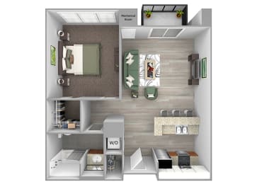 1 bed, 1 bath, 751 sqft, $2,660