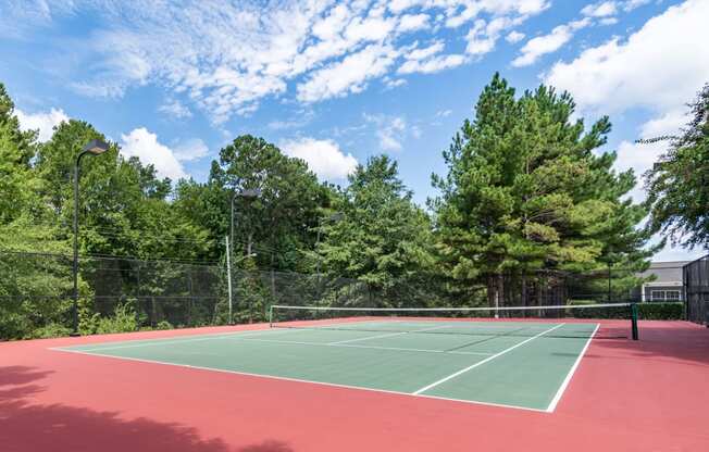 Lancaster Place Apartments in Calera Alabama photo of tennis court