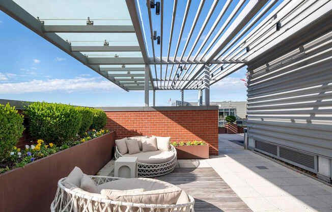 Photo of rooftop courtyard