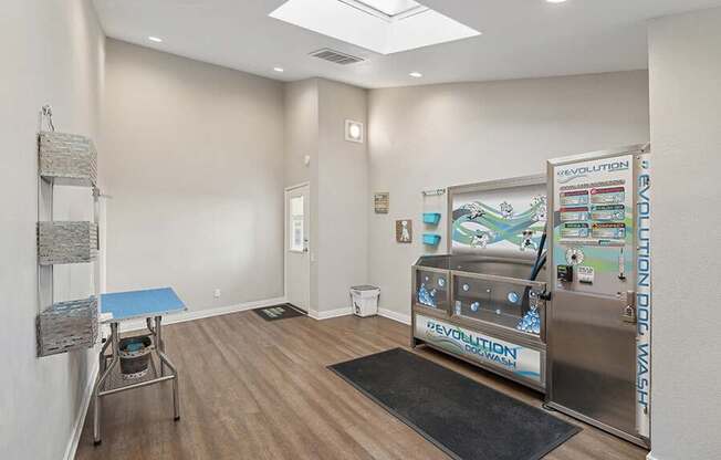 Community Dog Wash Station at Horizon Apartments located in Santa Ana, CA.
