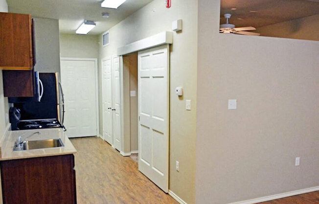 kitchen at apartment in Lubbock