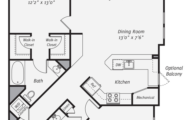 2 beds, 2 baths, 1,210 sqft, $3,897