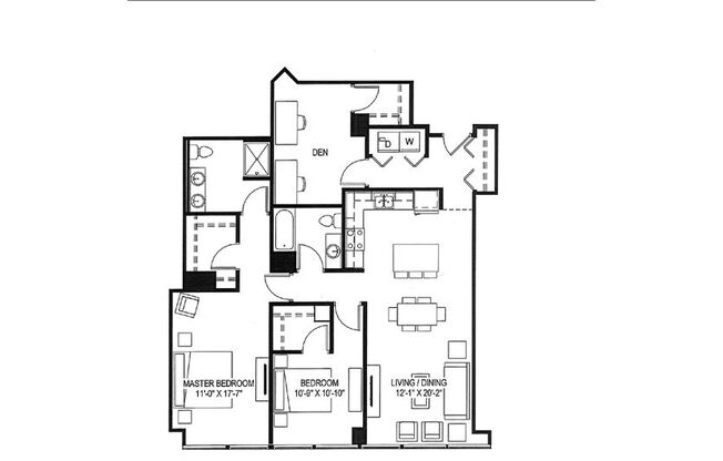 2 beds, 2 baths, 1,360 sqft, $2,385, Unit 912