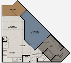 1 bed, 1 bath, 639 sqft, $1,175