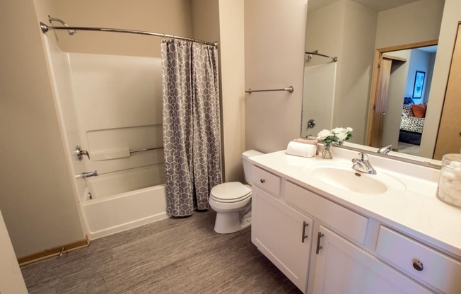 Bathroom at Trostel Square Apartments in Milwaukee, WI
