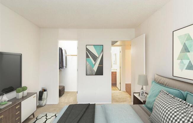 Main Bedroom With Television Space at Cimarron Place Apartments, Arizona, 85712