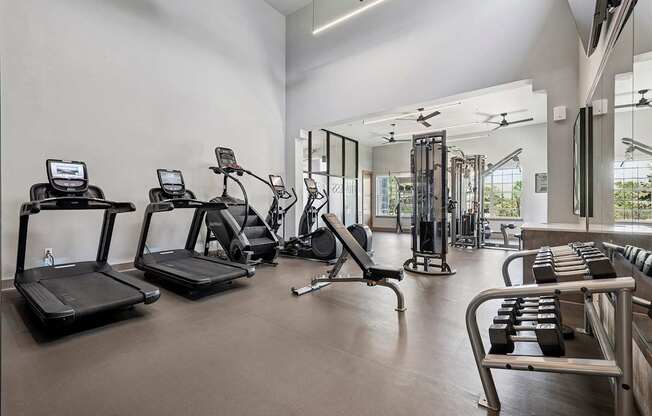 Movement studio featuring Peloton equipment - Emmersyn at Lone Tree