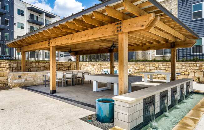 Outdoor Game Area at The Prescott Luxury Apartments in Austin, TX