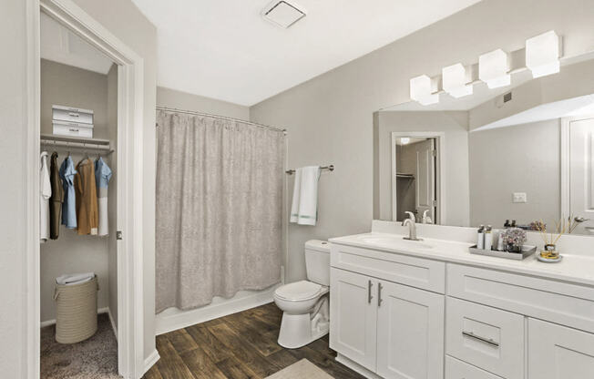 Bathroom With Bathtub at Beacon Ridge Apartments, PRG Real Estate Management, Greenville, SC