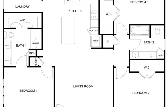 3 beds, 2 baths, 1,398 sqft, $2,860